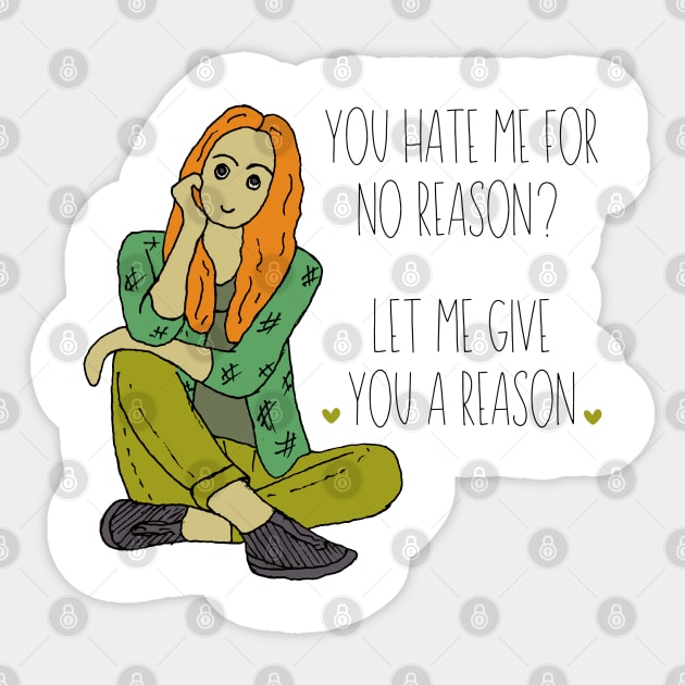 I let you to hate me Sticker by HAVE SOME FUN